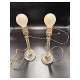 Pair of Vintage Crystal Table Lamps