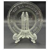 Vintage Roscoe Village Ohio Glass Coaster Plate