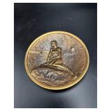 Bronze Little Mermaid of Copenhagen Plaque Dish
