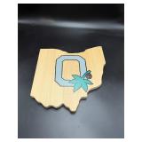 Ohio State Buckeyes OSU Ohio Shaped Wood Sign