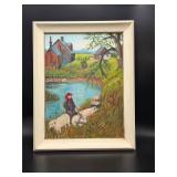 James R. Burchfield Sr. Farm Scene Painting