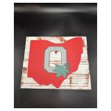 Ohio Buckeye Rustic Cedar Plaque