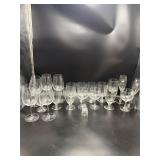 Large Mixed Stemware & Wine Glass Lot 20 Pcs