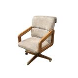 Vintage Lazarus Upholstered Swivel Office Chair