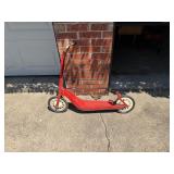 1950s Red Metal Kick Scooter