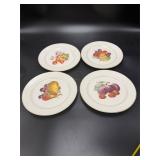 4 Wheeling Decorating Co Fruit Dinner Plates Set