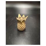 Vintage Brass Pineapple Toothpick Holder
