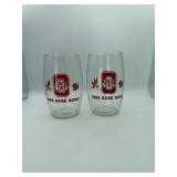 1985 Ohio State Rose Bowl Glasses Pair