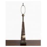 Vintage Sculptural Wood & Ceramic Table Lamp