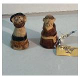 Vintage Folk Pottery Candle Snuffer Figures ...