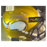TJ Hockenson Vikings Mini Helmet Auto Flash COI