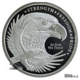 1 oz Eagle Flag Silver