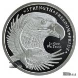 1 oz Eagle Flag Silver