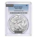 1 oz Silver American Eagle NGC/PCGS MS 69  Random