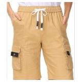 4XL CASUAL LOOSE FIT TWILL BERMUDA CARGO SHORTS