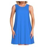 New BLUE PRINT WOMEN'S SLEEVELESS A-LINE DRESS...