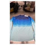 Attarco | Women's Blue Long Sleeve Crew Neck...