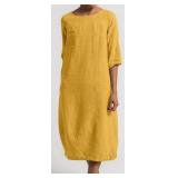 WOMENS DRESSES FASHION ROUND NECK LOOSE SHORT...