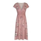 New WOMEN'S FASHION PRINTING V-NECK BOHEMIAN...