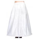 LEG AVENUE WOMEN'S LONG HOOP SKIRT, WHITE, ONE...