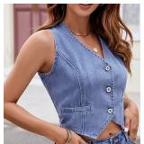 DENIM VEST WOMEN SLEEVELESS