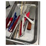 STAINLESS FOOD PAN WITH UTENSILS