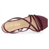 New WOMEN'S SOLID COLOR STRAPPY SLINGBACK...