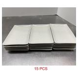 WHITE CRYSTAL RECTANGULAR PLATE GRILLED DISH