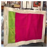 Vintage Korean Block Silk Blanket