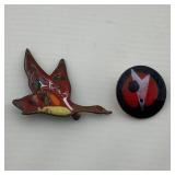 Vintage Copper and Enamel Pins