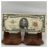 1963 Series Red Seal $5 Bill