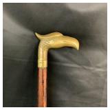 Vintage Brass Eagle Head Walking Stick