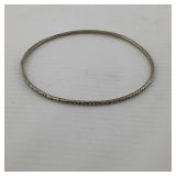 Thin Sterling .925 Mexico Bangle Bracelet