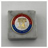 Vintage America's Bicentennial Marble Paper Weight