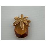 Sarah Coventry Signed Pineapple Brooch