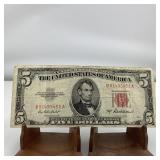 Series 1953A Red Seal $5 Bill