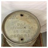 Vintage Gulf Refining Co. 55 Gallon Oil Barrel