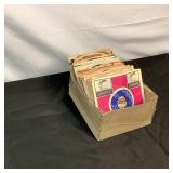 Vintage Variety Box of 45 RPM Records