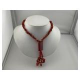 Artisan Made Polished Amber Beaded Necklace
