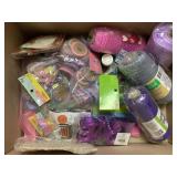 Variety Lot of Crafts and Mesh Ribbon, Etc.
