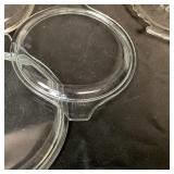 Large Lot of Glass Lids for Dishes, Pyrex & More