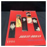 Vintage 1986 Duran duran Official Calendar
