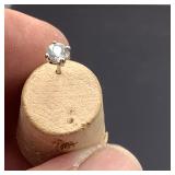 Single Clear Stone Stud Marked 925