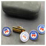 5 Republican National Committee & Bush/Cheney Pins