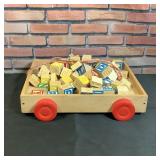 Alphabet Block Cart and Blocks