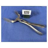 Vintage Spring Loaded Metal Serving Tool, 9.25'L