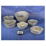 Vintage Strainer/Deep Fry Baskets, Qty: 6