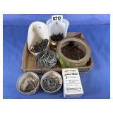 Nails & Screws w/Box of Aluminum Nails 1 3/4'...