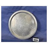 Wrought Farberware Tray, Hammered Alum 13.5'