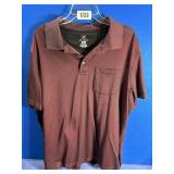 Men's 2XL George Red & Black Polo Shirt Pocket